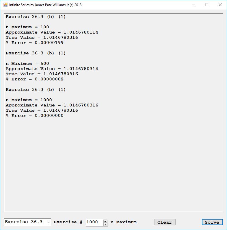 Exercise 36.3 (b) (1)